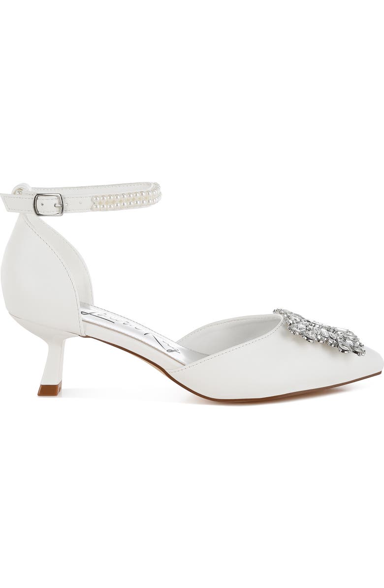 LONDON RAG Onkana Kitten Heel Sandal, Alternate, color, White