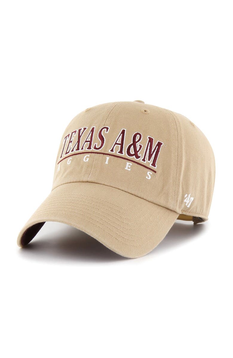 '47 Men's '47 Khaki Texas A&M Aggies District Clean Up Adjustable Hat, Alternate, color, 