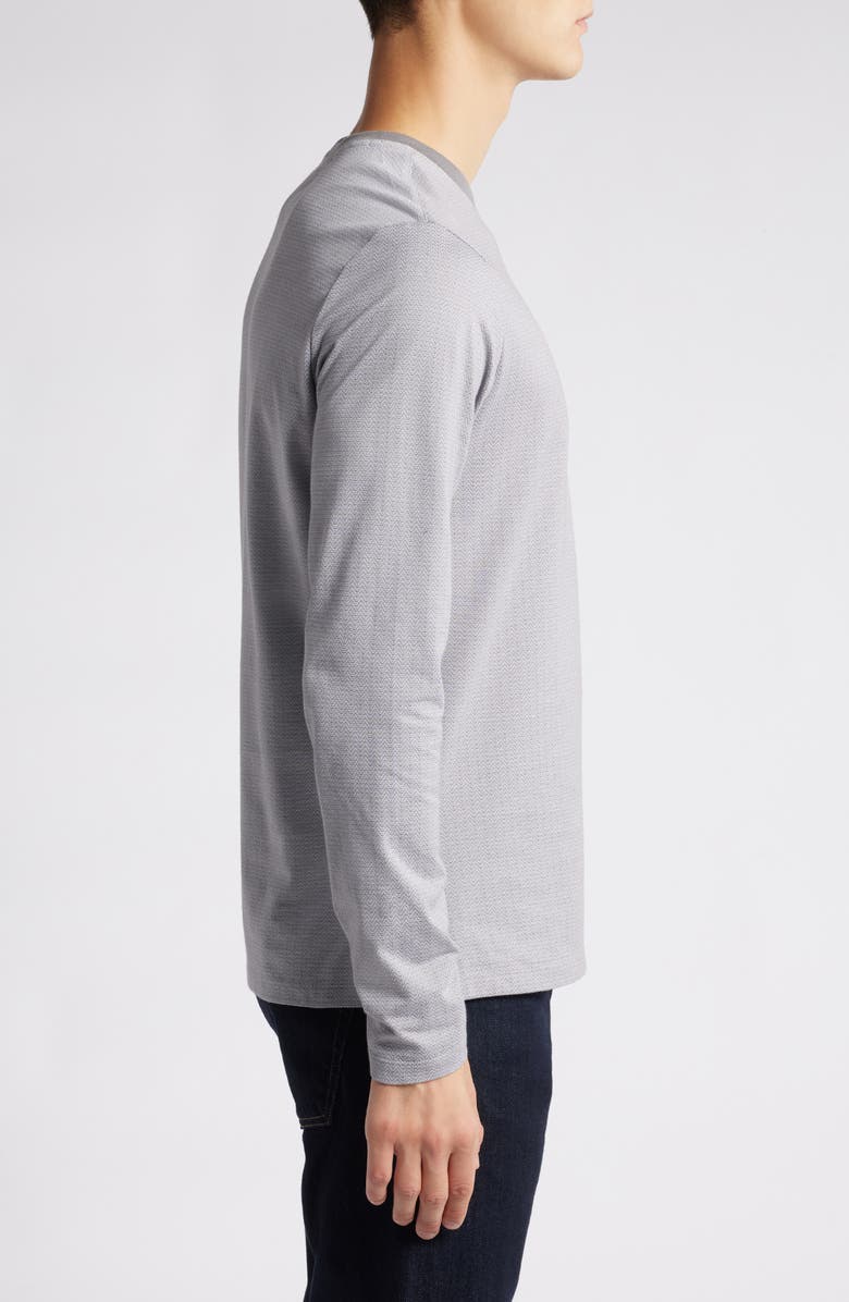 Robert Barakett Dunleath Geo Pattern Crewneck Top, Alternate, color, Grey