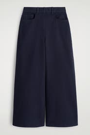 COS Cotton Cropped Wide-Leg Trousers
