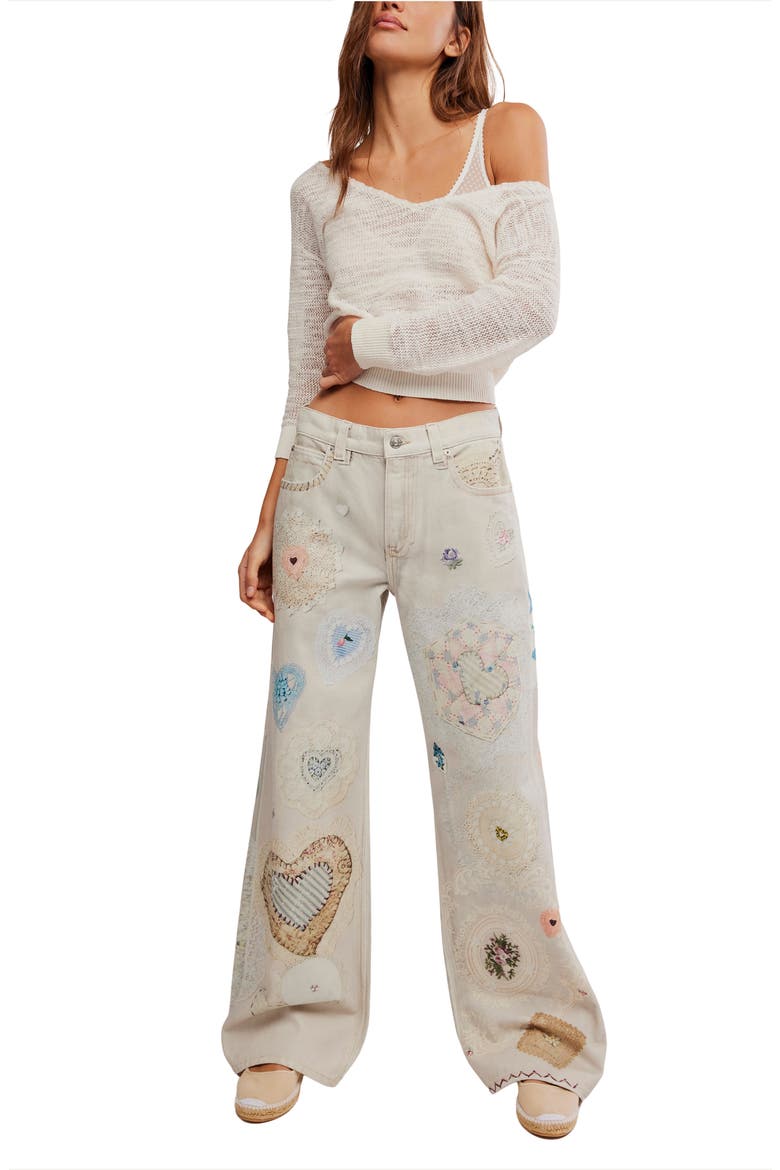 Illusions Slouchy Straight Leg Jeans, Alternate, color, HEIRLOOM IVORY