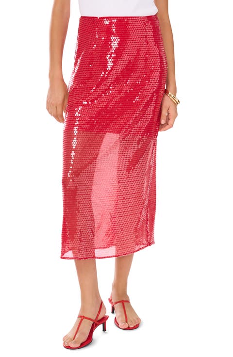 Sequin Midi Skirt