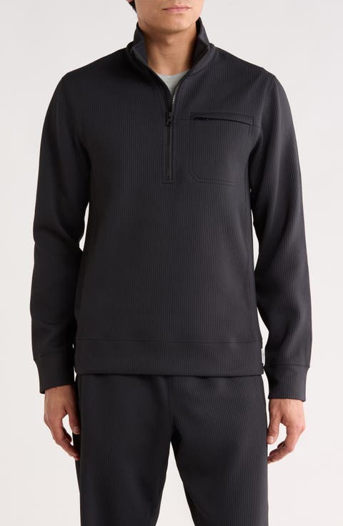 Reigning Champ Double Knit Slim Quarter Zip Sweatshirt