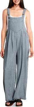 Billy T Claire Wide Leg Denim Overalls