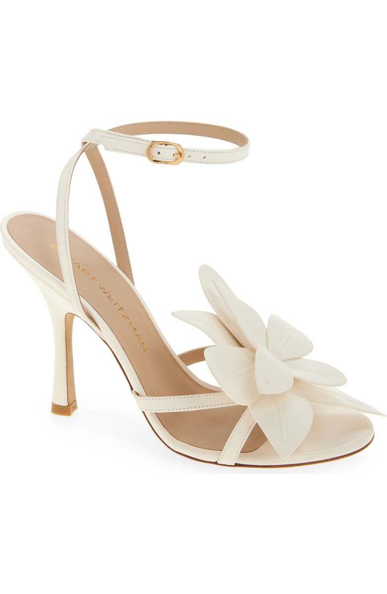 Stuart Weitzman Paradise 100 Ankle Strap Sandal, Main, color, Cream