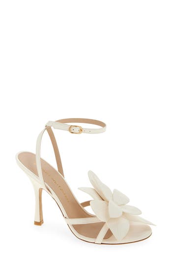 Stuart Weitzman Paradise 100 Ankle Strap Sandal In White