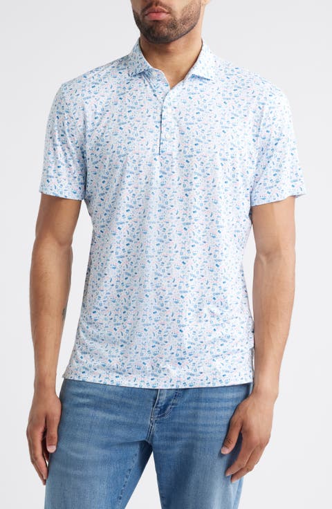 Jo Merica Icon Print Featherweight Performance Polo