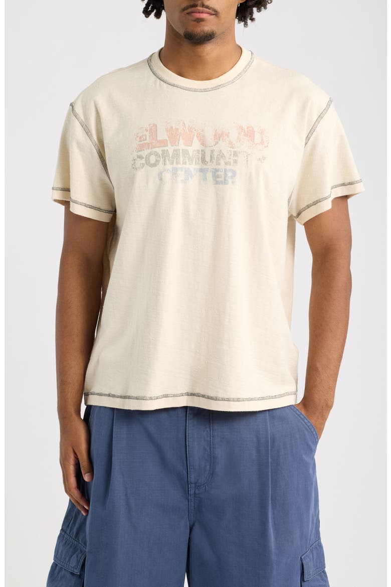 Nubby Graphic T-Shirt, Main, color, NATURAL