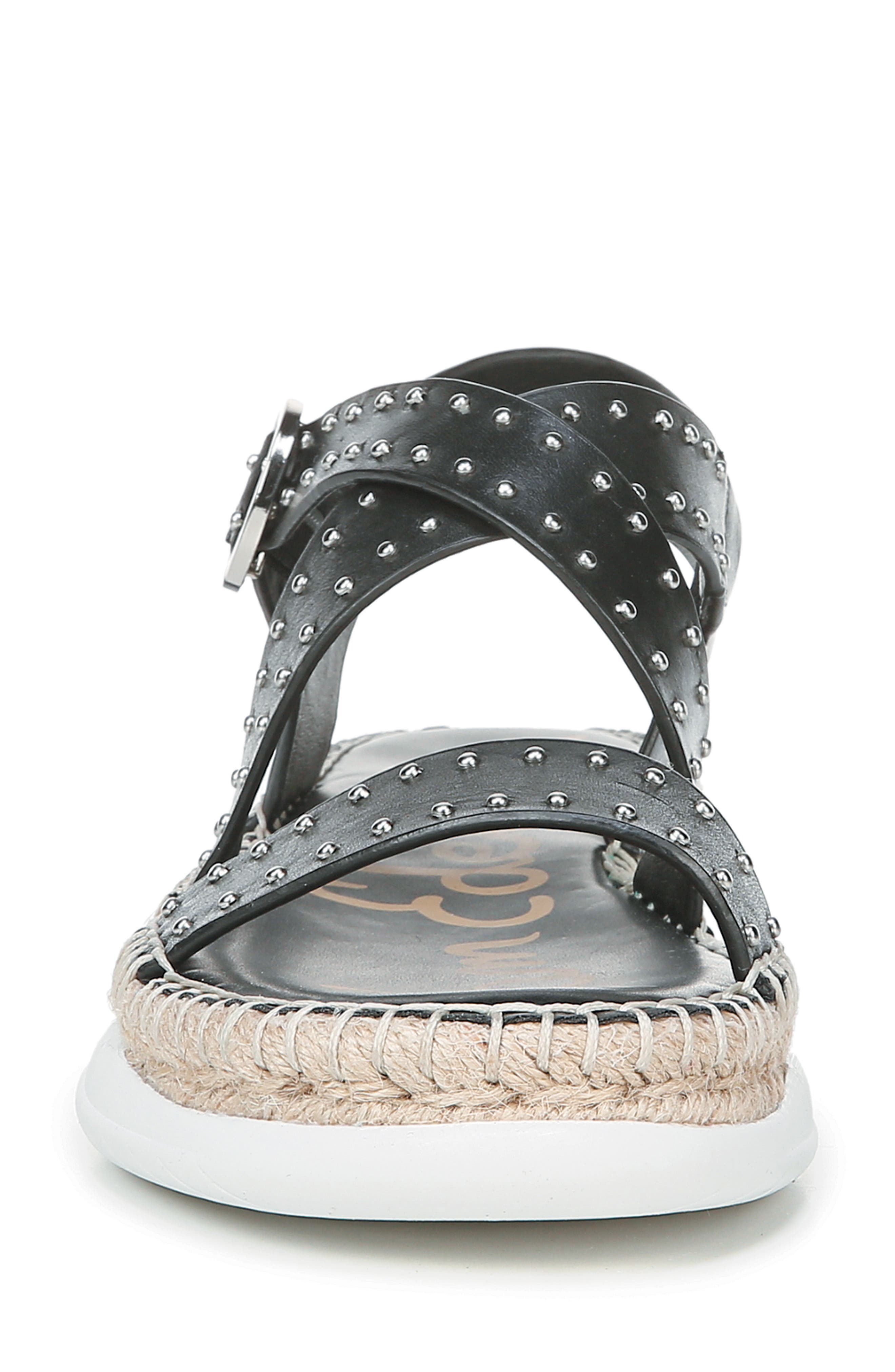 Janette Sandal, Alternate, color, BLACK HEAVY TEXAS VEG LEATHER