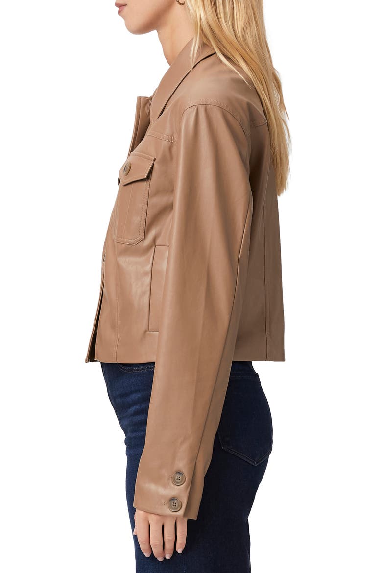 Fenwick Faux Leather Jacket, Alternate, color, BURNT SUGAR