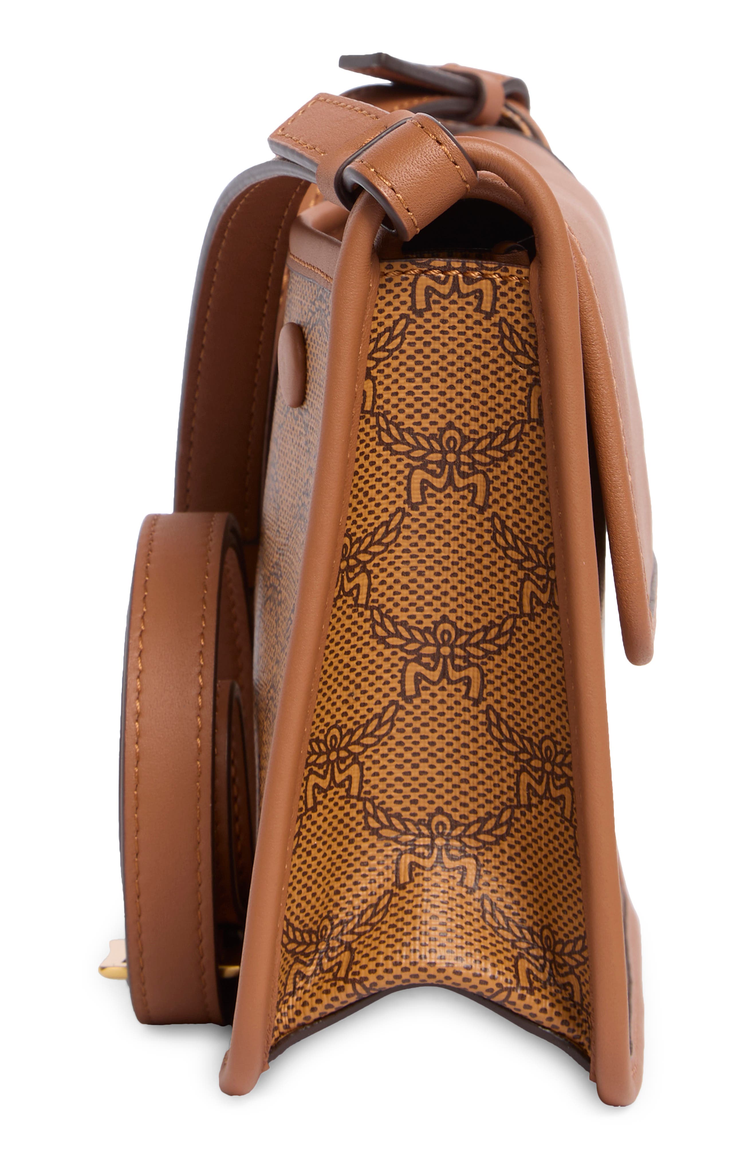 MCM Himmel Lauretos Coated Canvas Crossbody Bag, Alternate, color, 