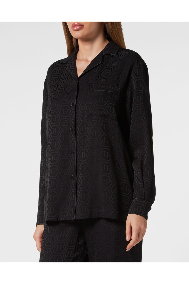 Shirt Monogram Women, Main, color, black