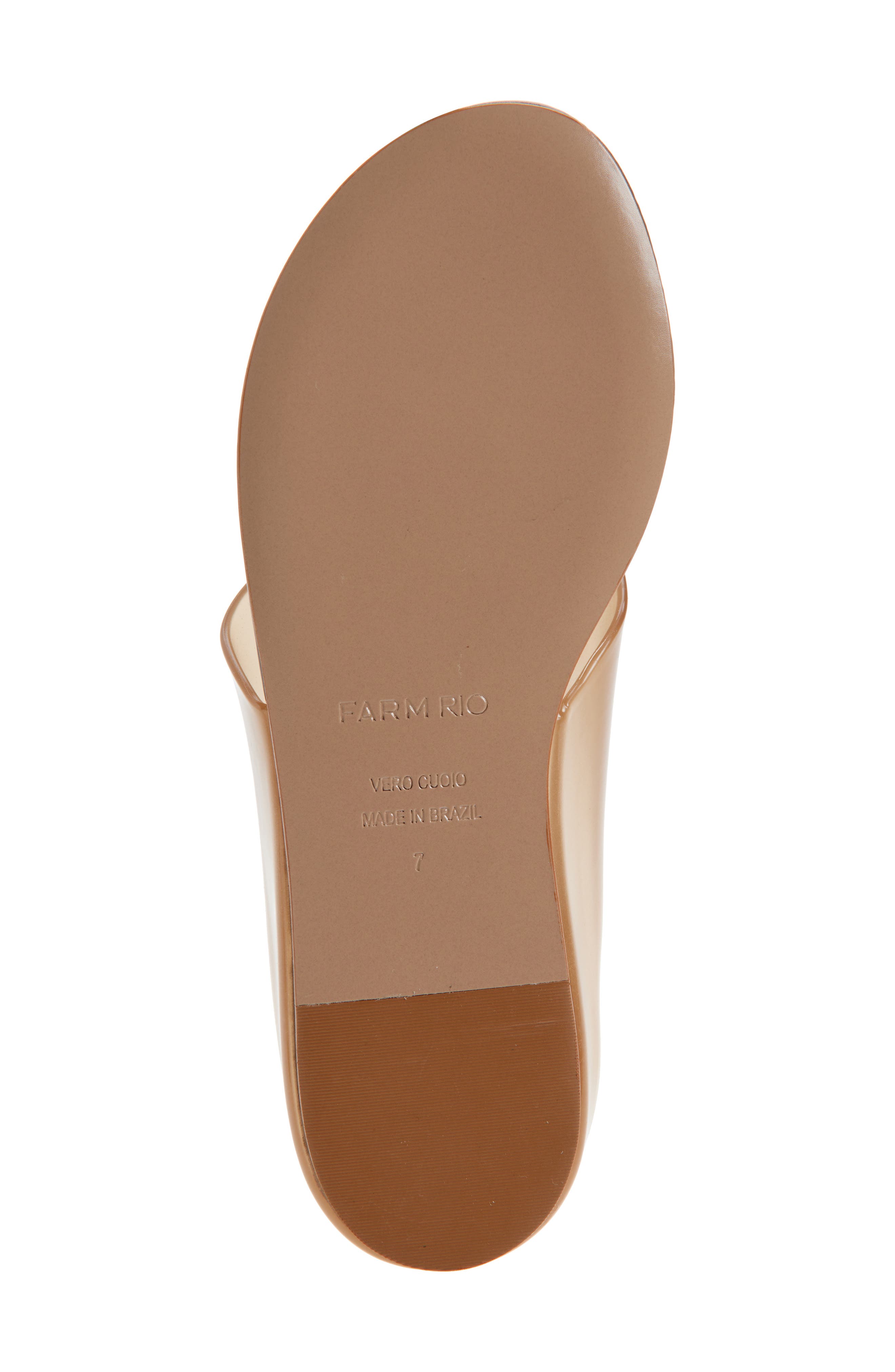 FARM Rio Jelly Flat Flip Flop, Alternate, color, Walnut