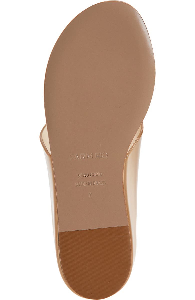 FARM Rio Jelly Flat Flip Flop, Alternate, color, Walnut