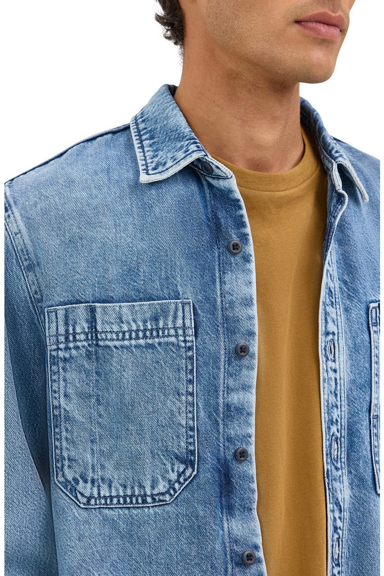 Engineer Cotton & Lyocell Denim Button-Up Overshirt, Alternate, color, BLUE MEADOW WASH