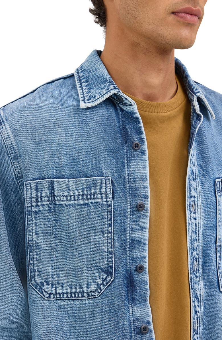 Lee Engineer Cotton & Lyocell Denim Button-Up Overshirt, Alternate, color, Blue Meadow Wash