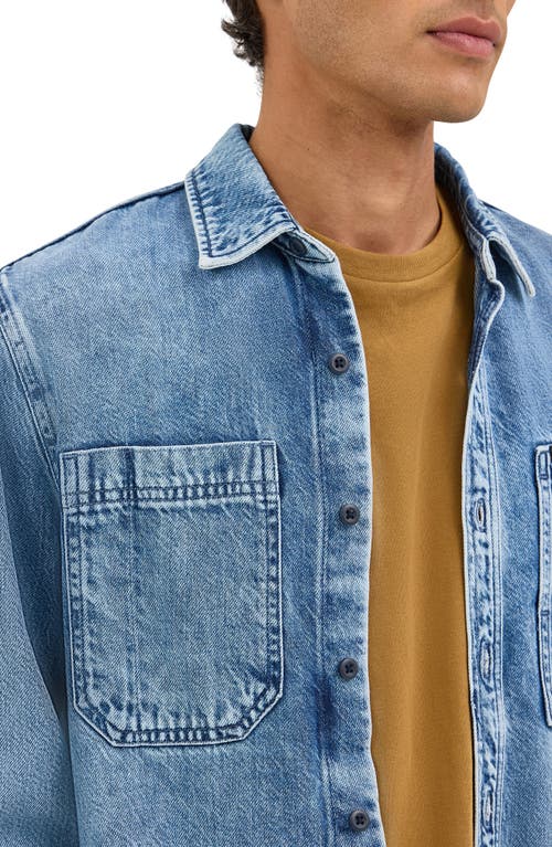 Lee Engineer Cotton & Lyocell Denim Button-up Overshirt In Blue Meadow Wash
