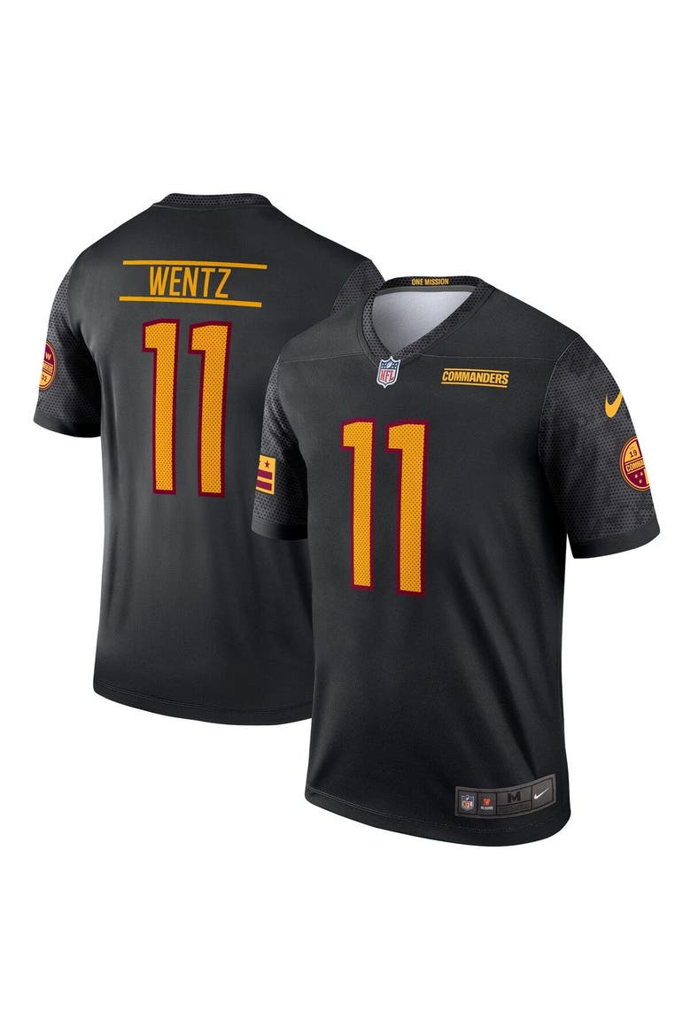 Men's Nike Carson Wentz Black Washington Commanders Alternate Legend Jersey, Main, color, Black