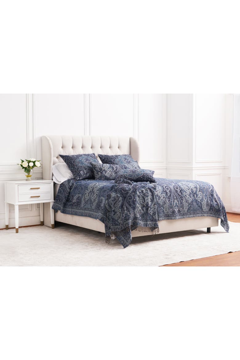 Suman Navy Queen Coverlet, Alternate, color, Blue