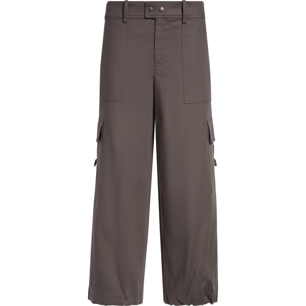 Vince Cotton Low-rise Utility Pant In Pebble In Gray