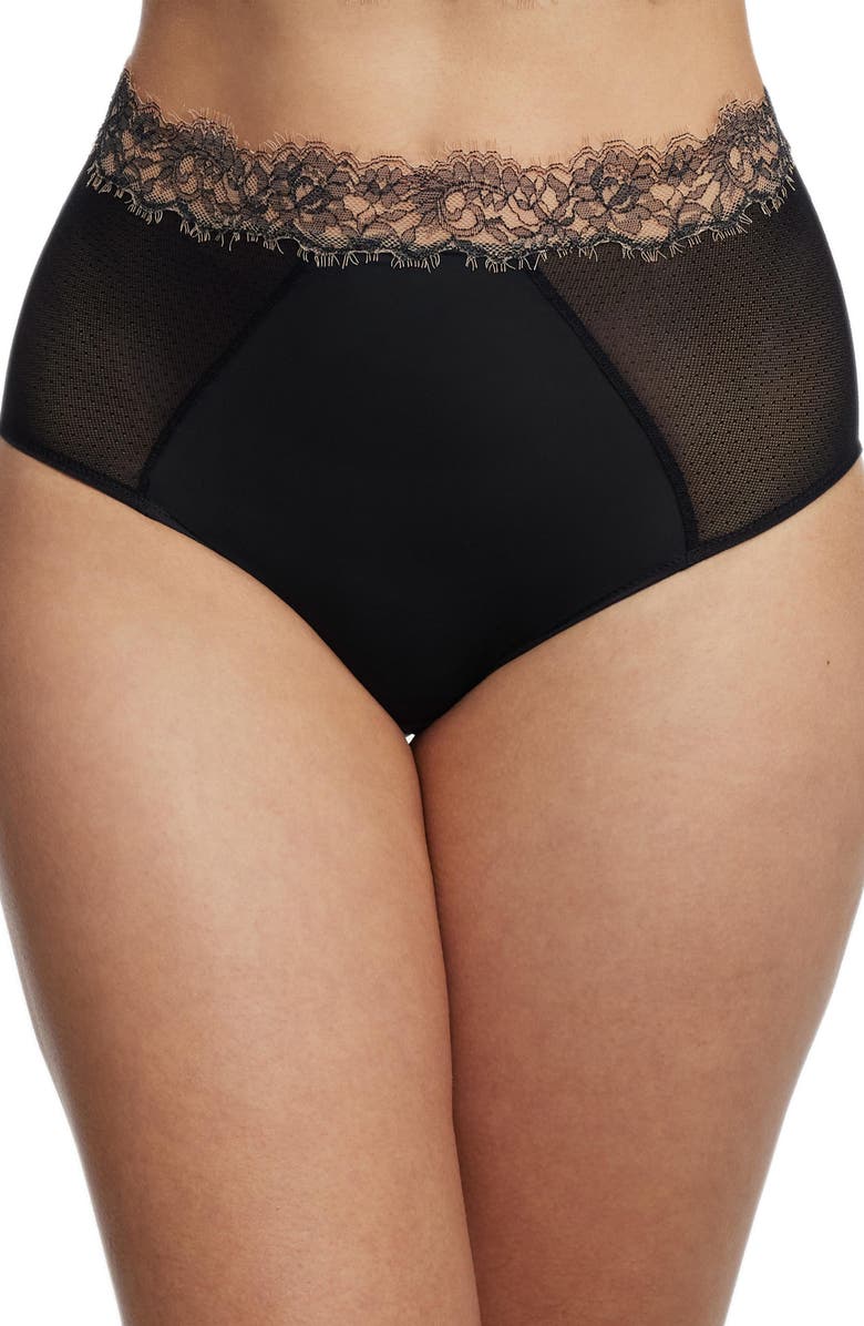 Skarlett Blue Entice High Waisted Brief, Main, color, Black/Nylon