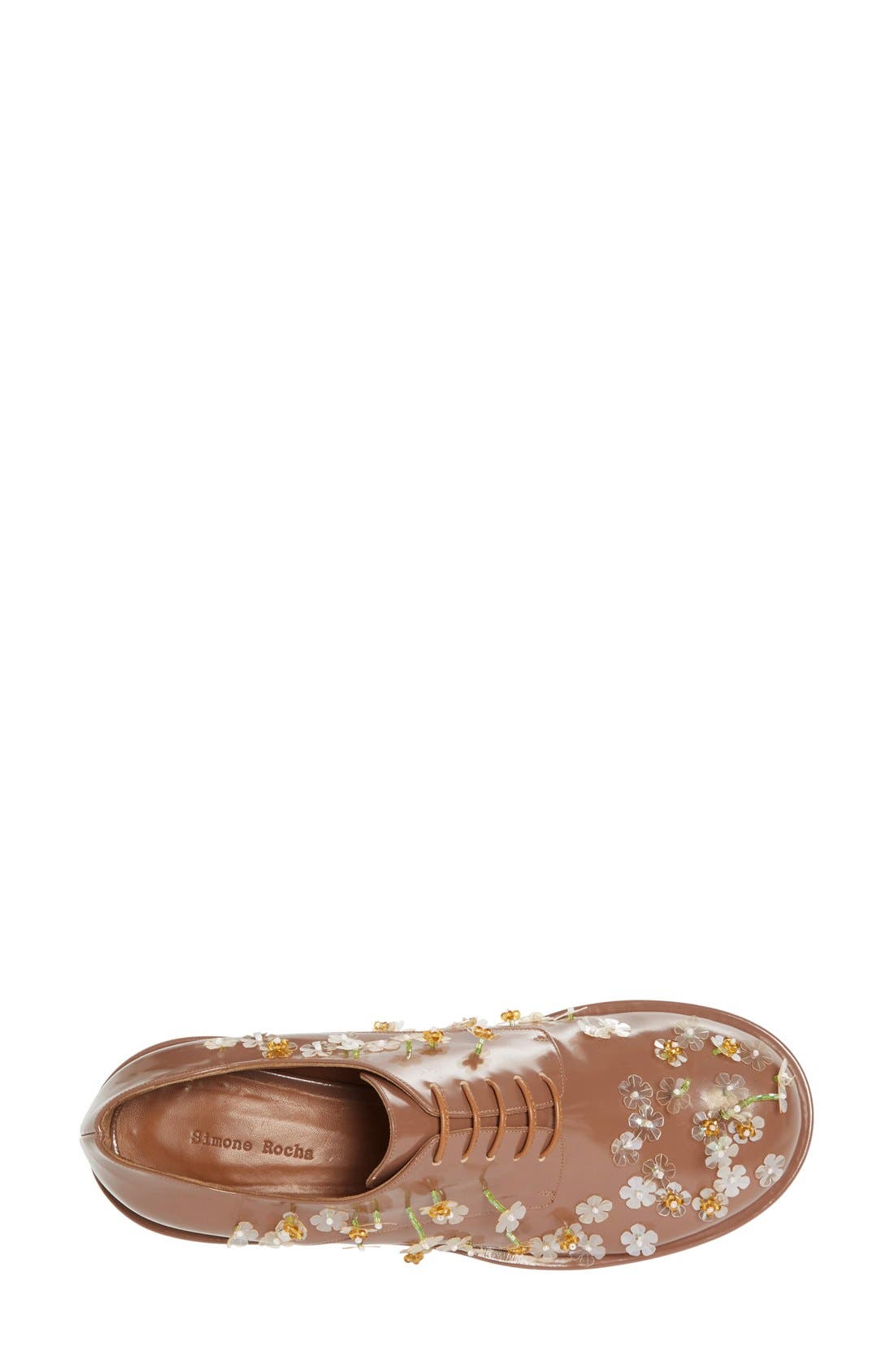 Simone Rocha Embellished Lace-Up Oxford, Alternate, color, 