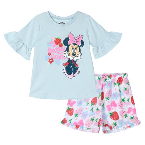 Minnie Mouse 2-Piece Short Sleeve Tee and Gauze Shorts Set