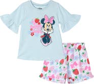 Disney Minnie Mouse 2-Piece Short Sleeve Tee and Gauze Shorts Set