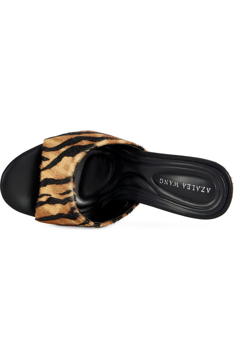 AZALEA WANG Vasa Genuine Calf Hair Wedge Sandal, Alternate, color, Orange Multi