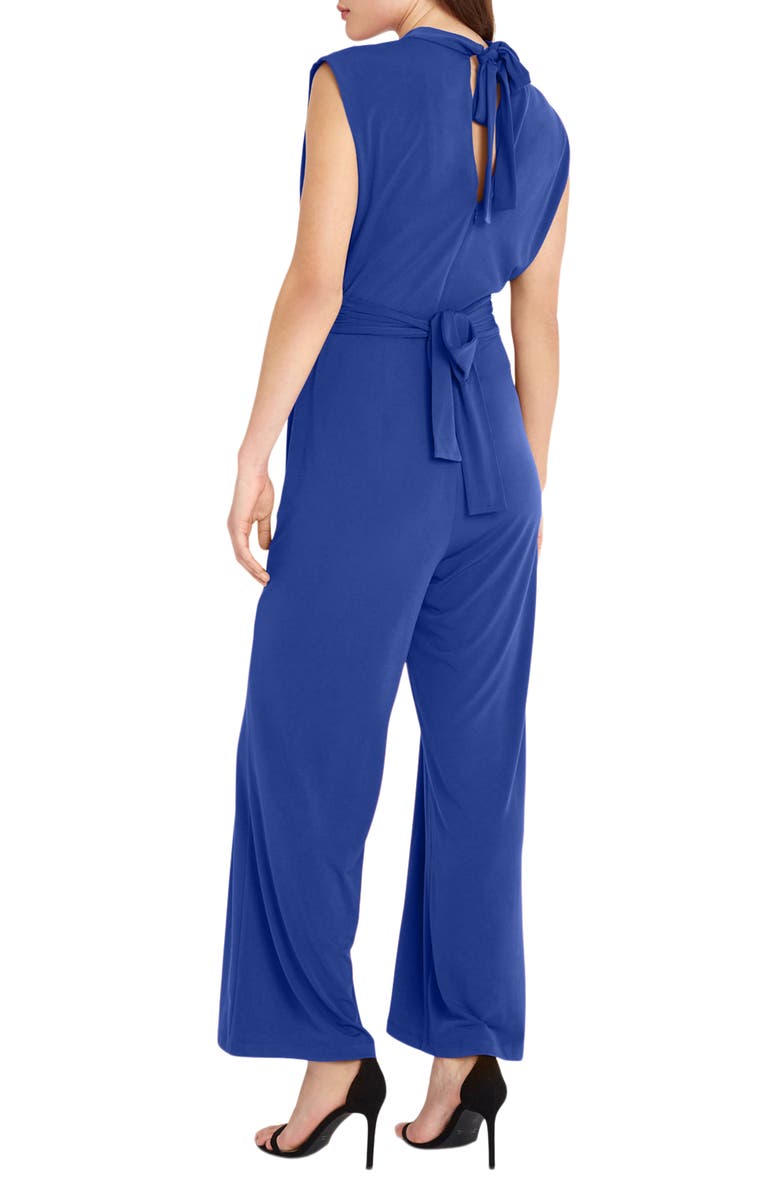 DONNA MORGAN FOR MAGGY Mock Neck Jumpsuit, Alternate, color, Mazarine Blue