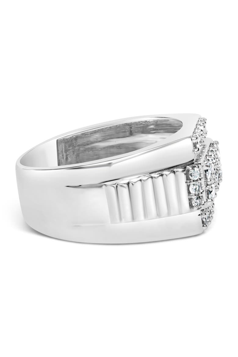 Men's Silver 1.00 Cttw Diamond Multi Row Band Ring, Alternate, color, Silver