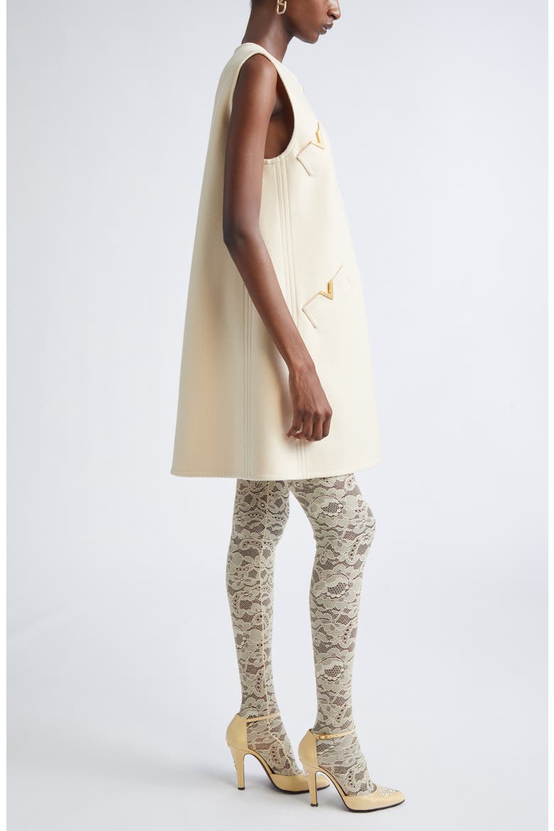 V-Detail Wool & Cashmere Vest, Alternate, color, NUDE
