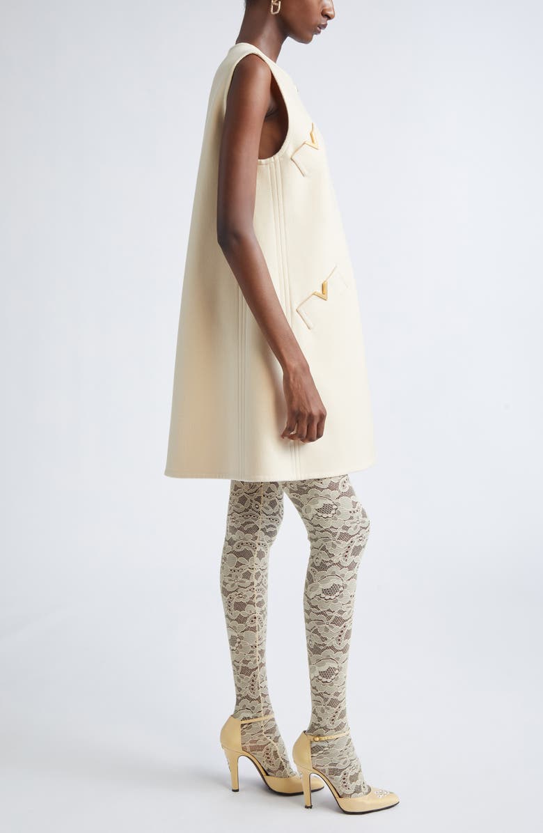 Valentino Garavani V-Detail Wool & Cashmere Vest, Alternate, color, Nude