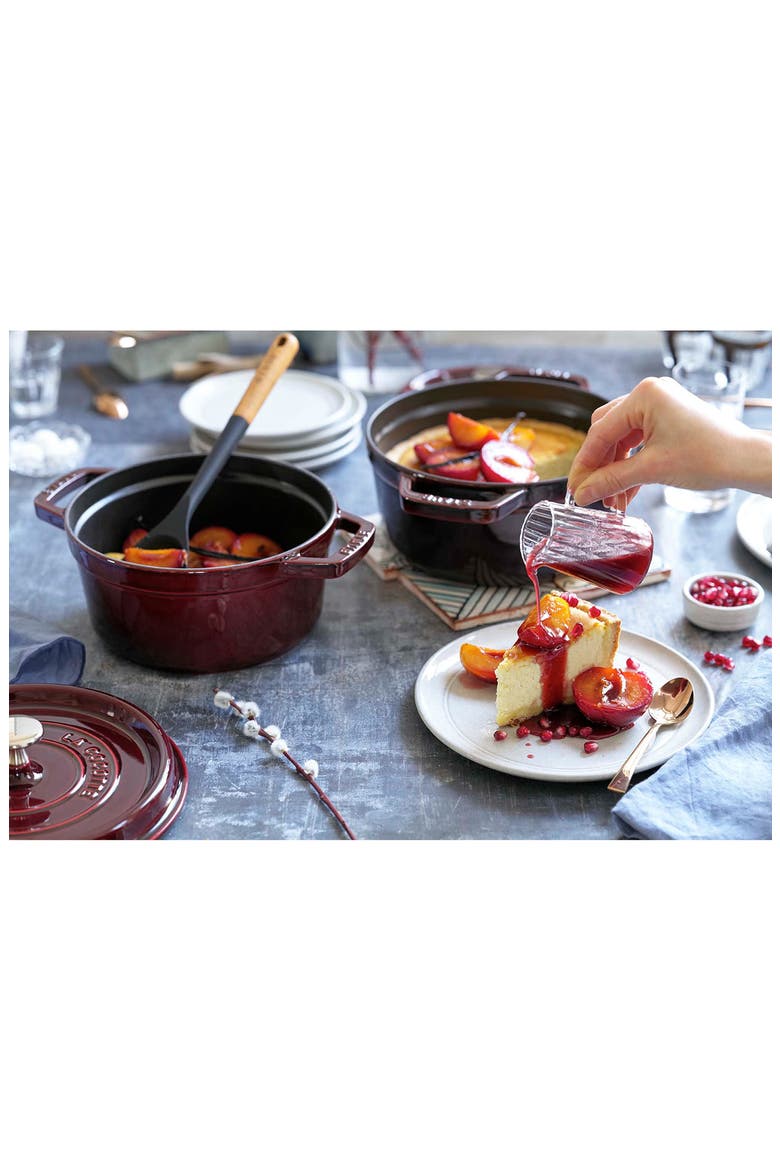 2.75-Quart Enameled Cast Iron Dutch Oven, Alternate, color, GRENADINE