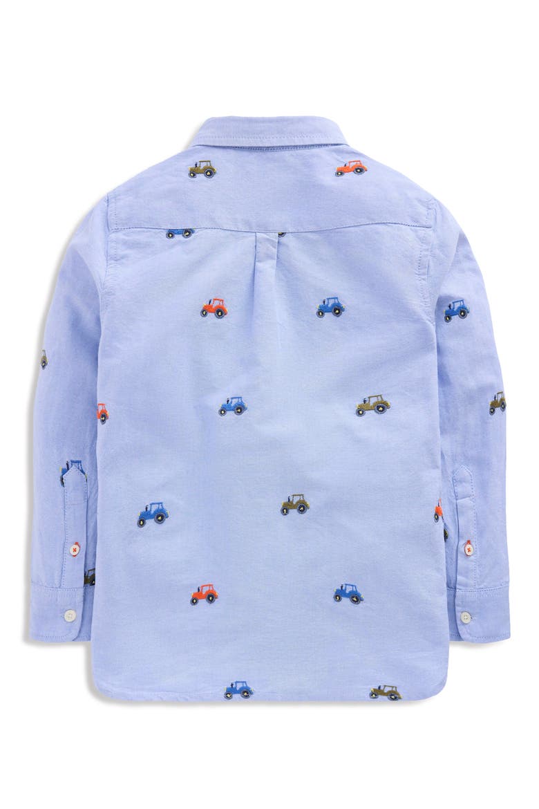 Kids' Embroidered Cotton Button-Down Shirt, Alternate, color, TRACTOR