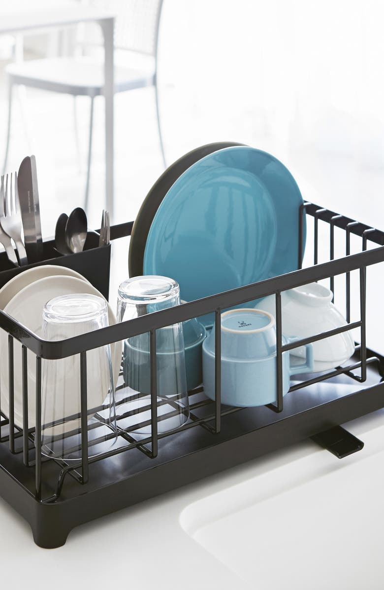 Yamazaki Tower Wire Dish Drainer Rack, Alternate, color, Black