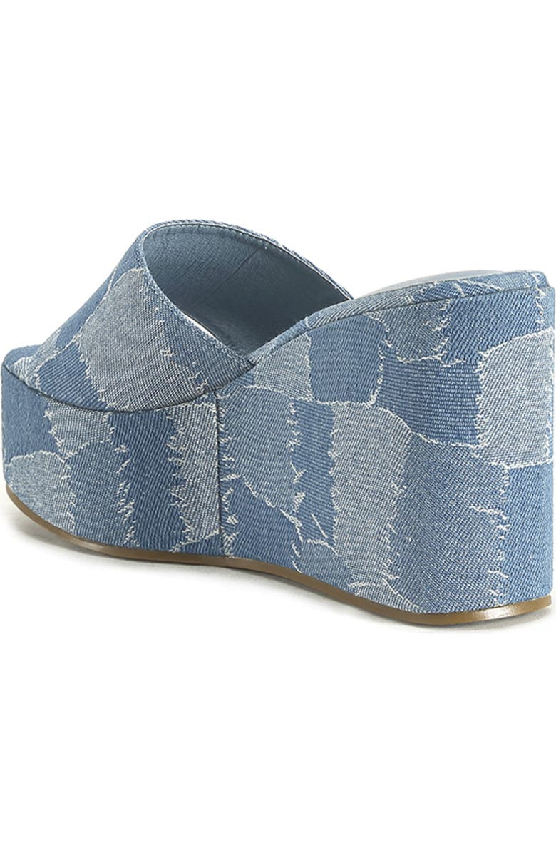 AZALEA WANG Banas Denim Wedge Sandal, Alternate, color,