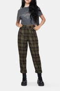 Disturbia Cecily Buckle Check Balloon Trousers