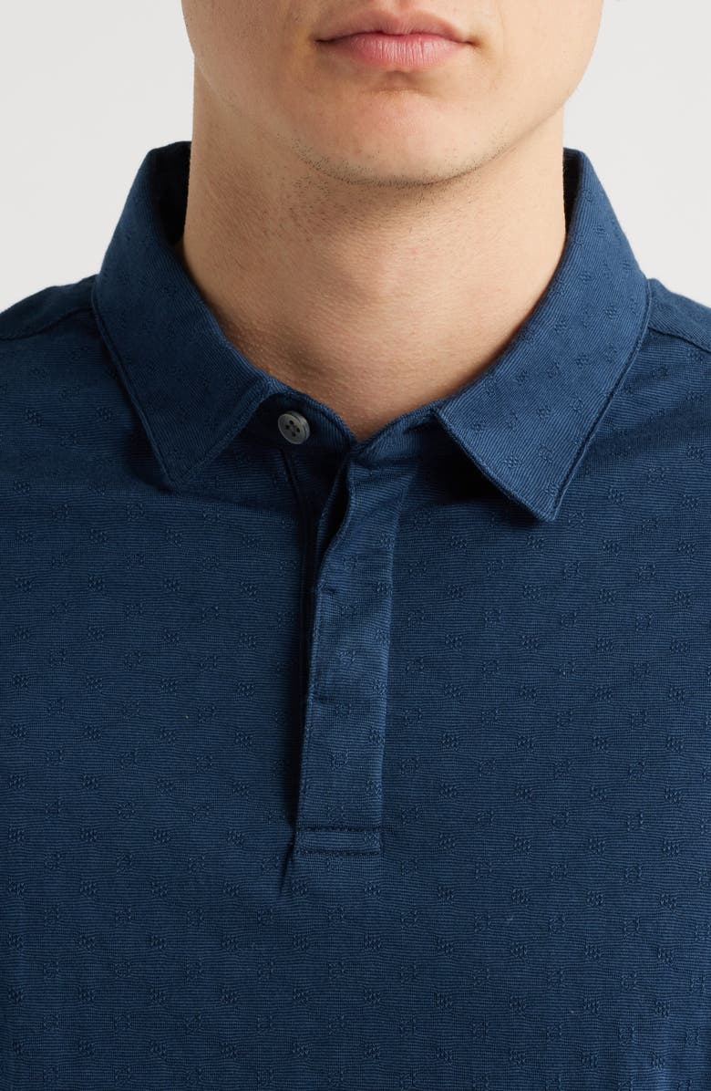 Robert Barakett Mirage Geo Jacquard Polo, Alternate, color, Navy
