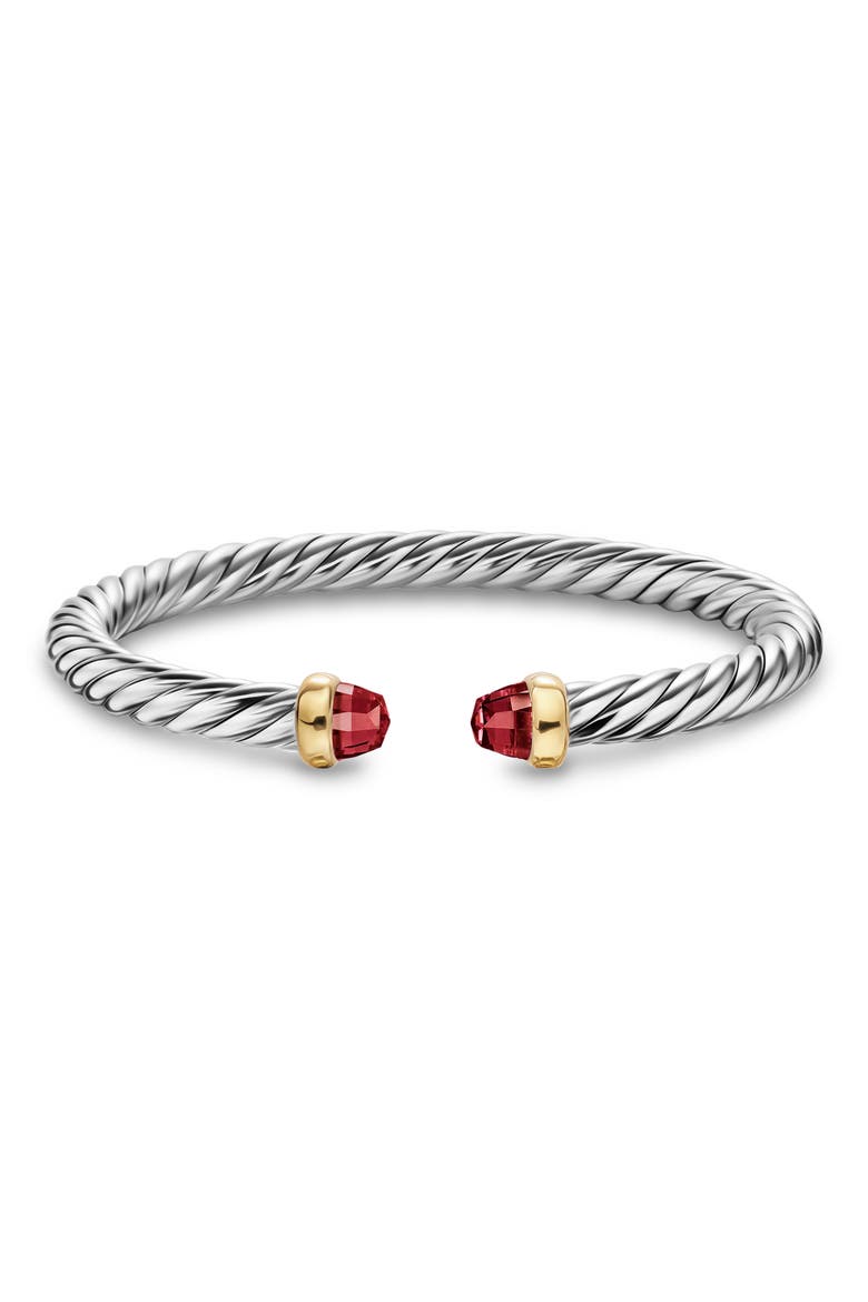 Cable Flex Rock Crystal Bracelet, 6mm, Alternate, color, SILVER