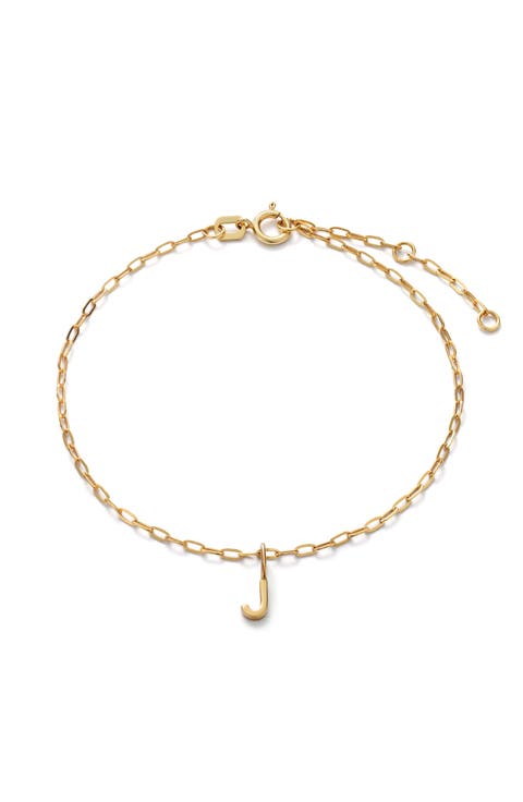 Gold Charm Letter Bracelet