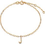 Ana Luisa Gold Charm Letter Bracelet