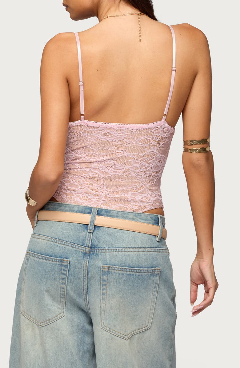 EDIKTED Nolyn Lace Bodysuit, Alternate, color, 