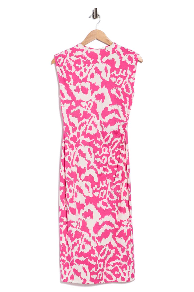 Darrius Sleeveless Ruched Jersey Midi Dress, Alternate, color, KUPANG PINK