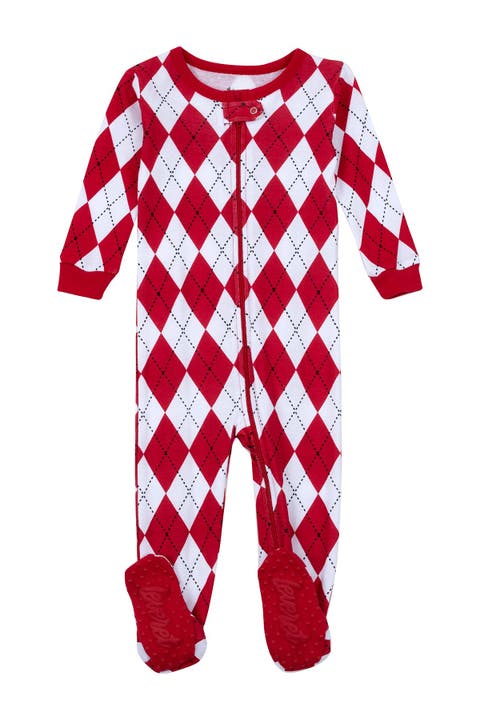 Footed Cotton Pajamas Matching Family Coordinated Holiday Prints