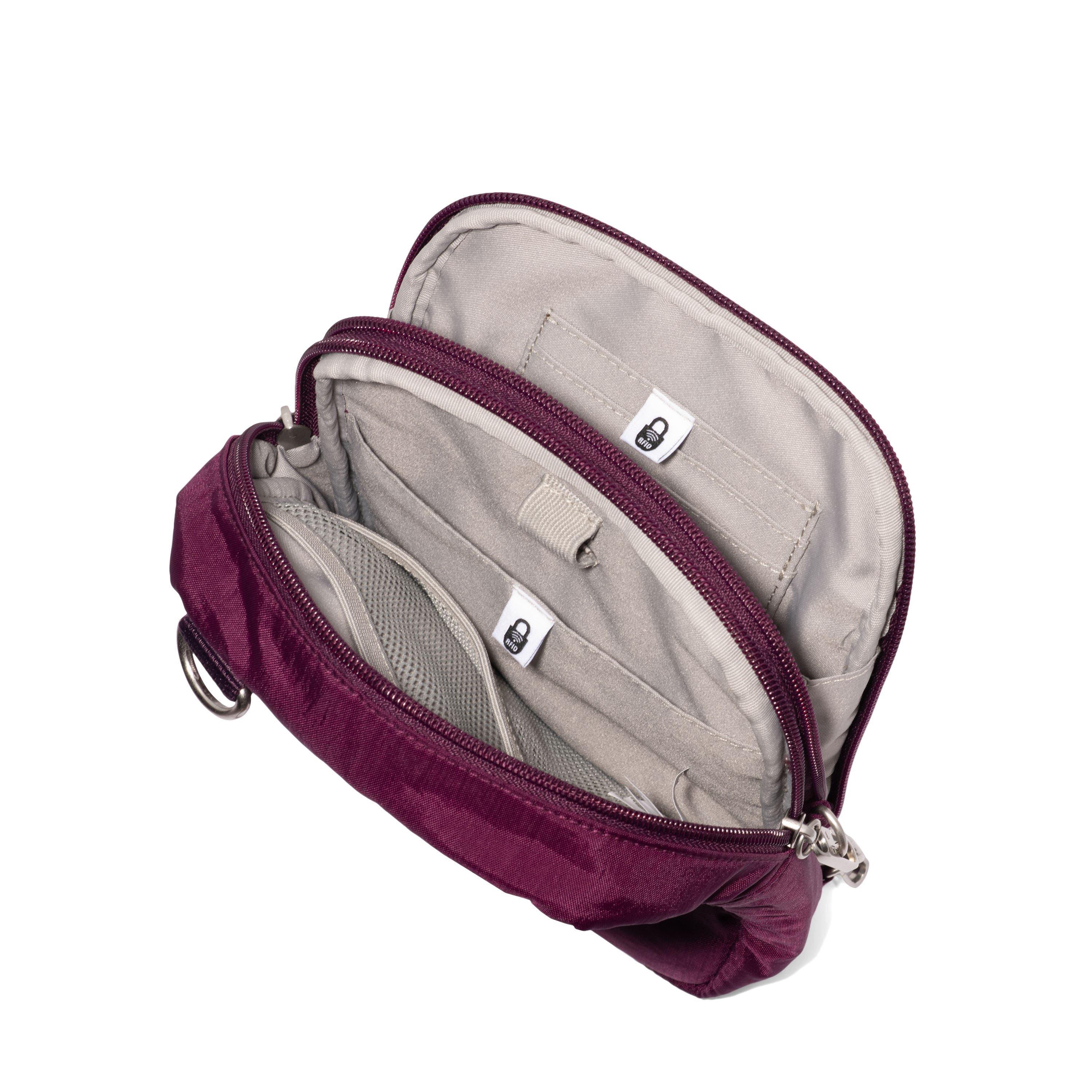 Securtex Classic Anti-Theft Mini Everything Crossbody, Alternate, color, MULBERRY