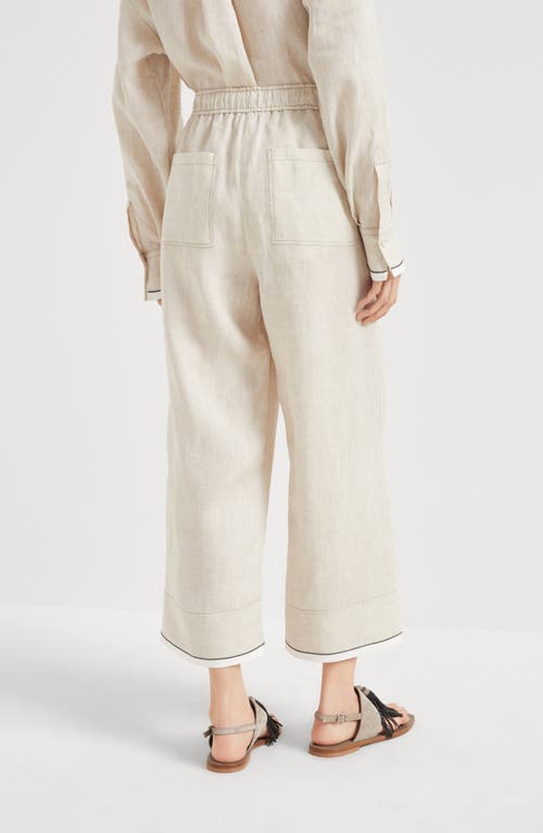 Brunello Cucinelli Baggy Crop Trousers In Yuta