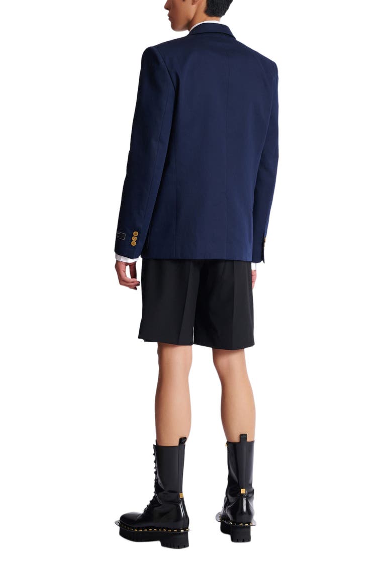 Cotton twill 2-button jacket, Alternate, color, navy