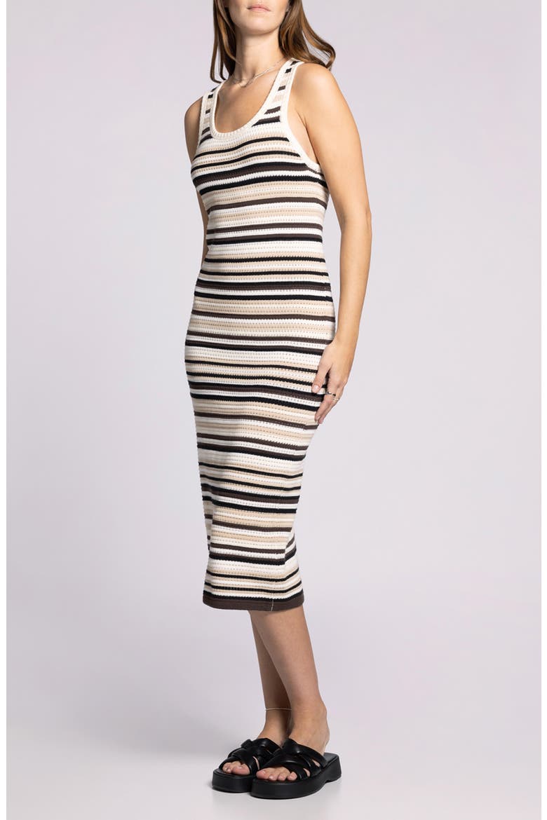 Yanell Sleeveless Knit Midi Dress, Alternate, color, BLACK MULTI
