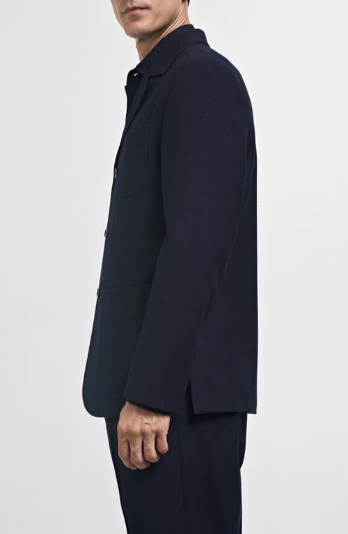 Mango Men's Virgin Wool Eu Slim-fit Suit Blazer In Dark Navy